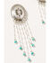 Paige Wallace Women's Silver & Turquoise Concho Fringe Earrings, Silver, hi-res