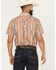 Image #4 - Panhandle Slim Men's Southwestern Striped Print Short Sleeve Snap Western Shirt, Tan, hi-res