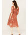 Wild Moss Women's Jacquard Smocked Front Dress, Rust Copper, hi-res