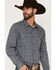 Image #2 - Gibson Trading Co Men's Moroccan Mood Medallion Print Long Sleeve Snap Western Shirt, Navy, hi-res
