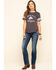 Image #6 - Cut & Paste Women's Cowboy Casanova Football Tee, Black, hi-res