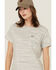 Image #2 - Ariat Women's Rebar Cotton Strong Space Dyed Short Sleeve Work Tee, Grey, hi-res