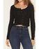 Image #3 - Idyllwind Women's Wind Song Lace Long Sleeve Lace-Up Shirt, Black, hi-res