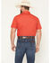 Image #4 - Gibson Trading Co Men's Solid Short Sleeve Snap Stretch Western Shirt, Red, hi-res