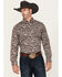 Image #1 - Cody James Men's Max Paisley Print Long Sleeve Button-Down Stretch Western Shirt, Burgundy, hi-res