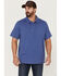 Image #1 - Brothers and Sons Men's Solid Slub Short Sleeve Polo Shirt, Blue, hi-res