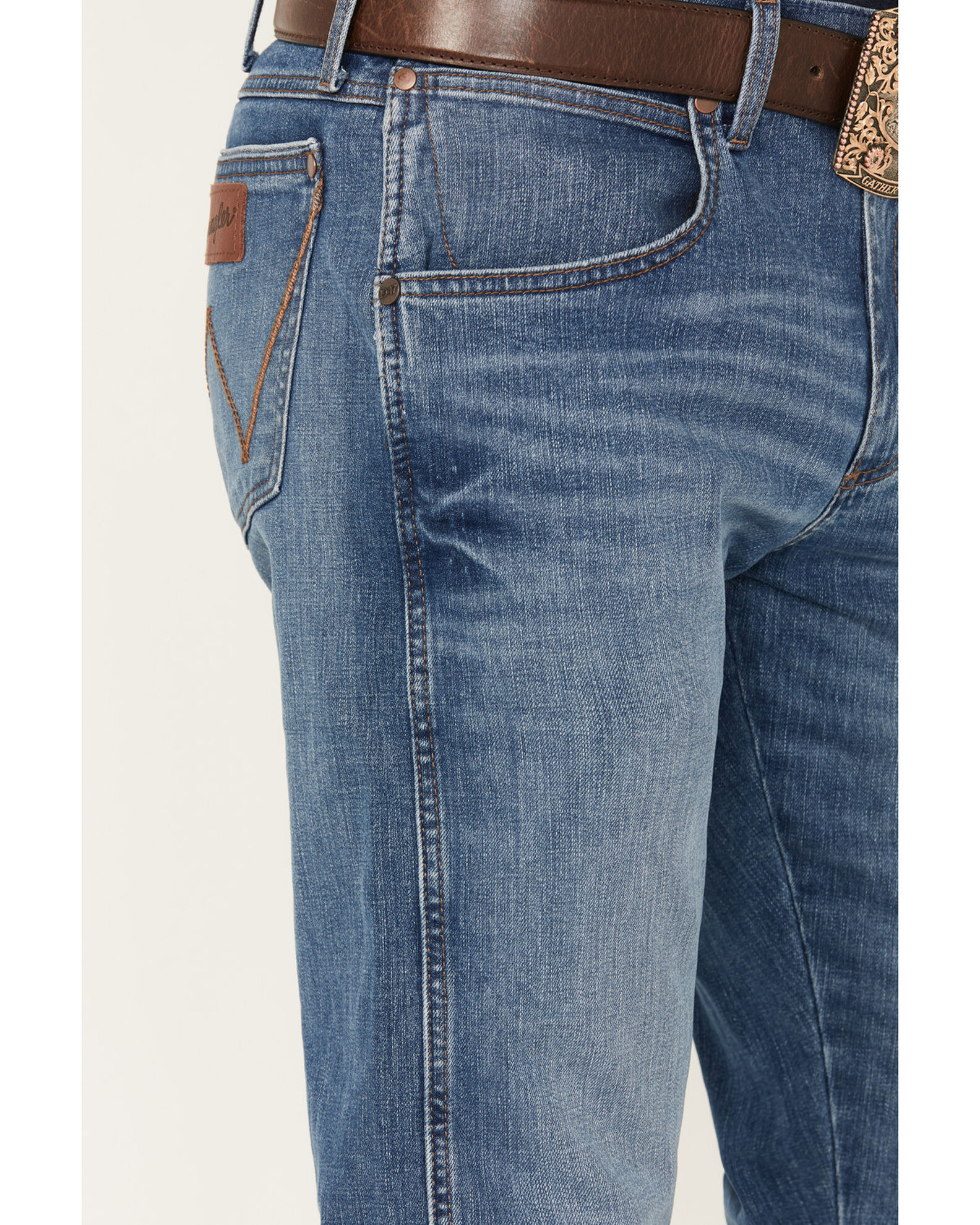 Wrangler Retro Men's Big Sky Medium Wash Slim Bootcut Stretch Jeans ...
