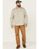 Brothers & Sons Men's Weathered Twill Solid Long Sleeve Button-Down Western Shirt  , Sand, hi-res
