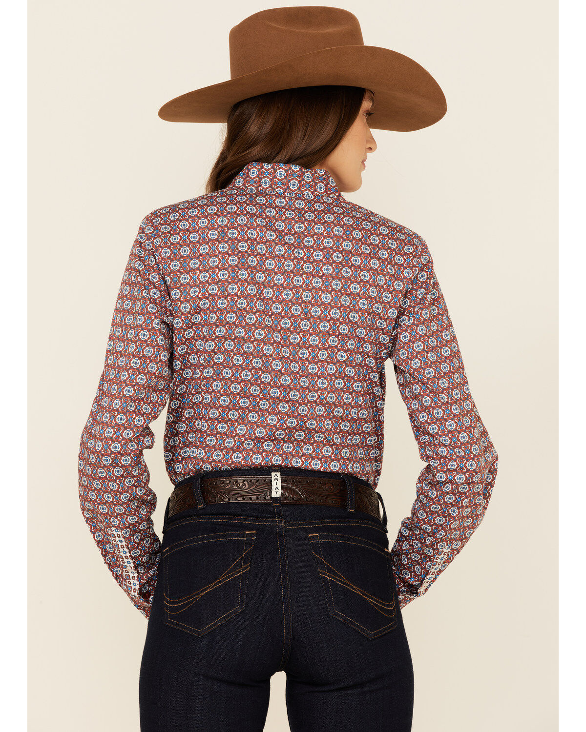 Image #4 - Cinch Women's Geo Print Long Sleeve Button Down Western Core Shirt, , hi-res