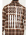 Image #4 - Howitzer Men's Boot Barn Exclusive For Love & Country Plaid Print Long Sleeve Button-Down Flannel Shirt, Brown, hi-res