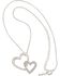 Montana Silversmiths Women's Double Heart Necklace, Silver, hi-res