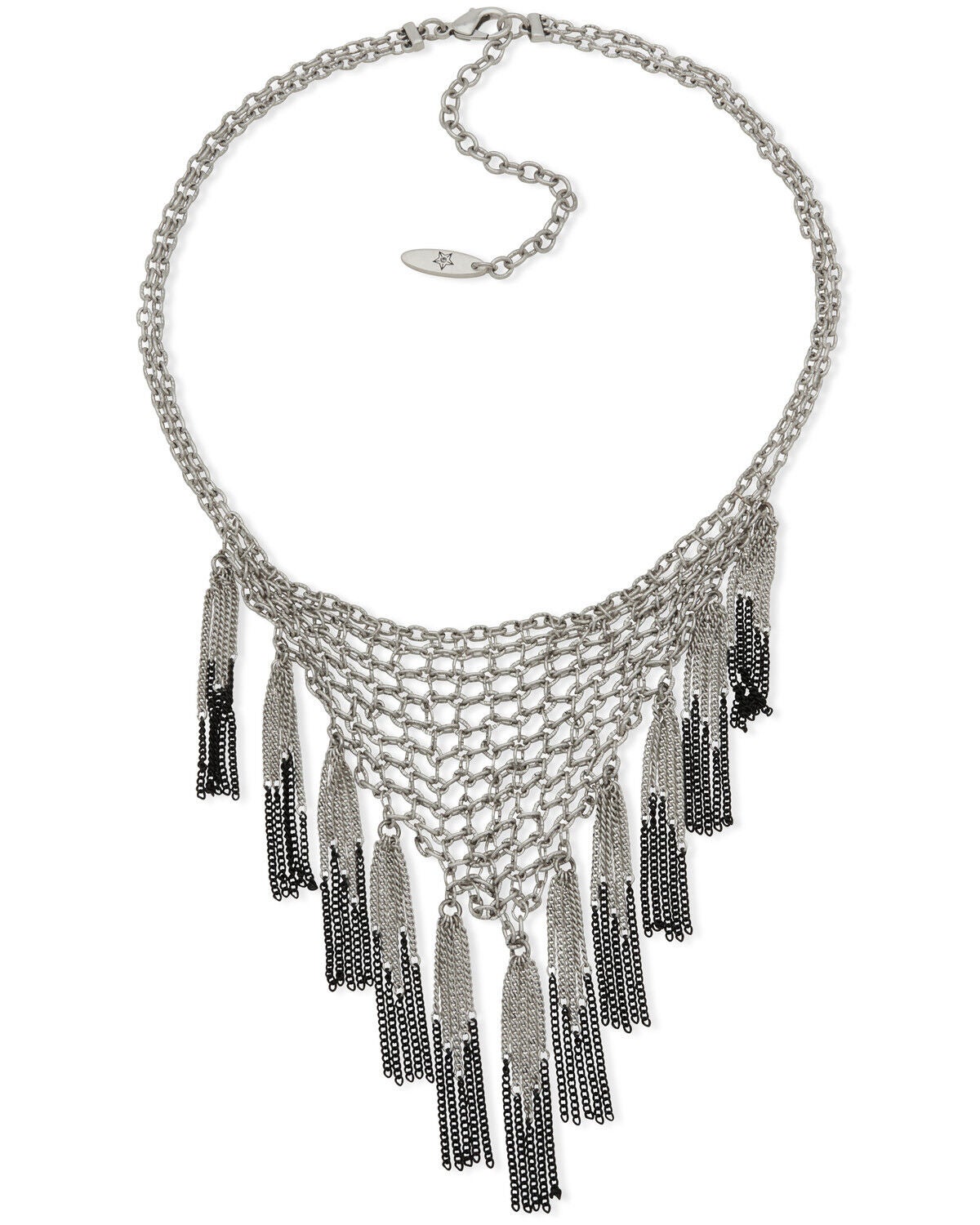 Image #1 - Lainey Wilson Women's Tassel Frontal Necklace, Silver, hi-res