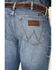 Wrangler Retro Green Men's Sienna Medium Wash Stretch Slim Bootcut Jeans , Blue, hi-res