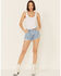 Wrangler Modern Women's Denim Reworked Shorts, Blue, hi-res