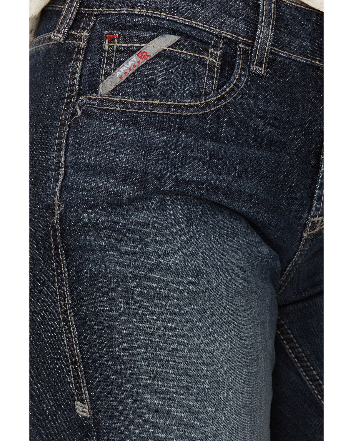 Image #2 - Ariat Women's FR Avelynn Medium Wash DuraLight Stretch Slim Work Jeans, Blue, hi-res