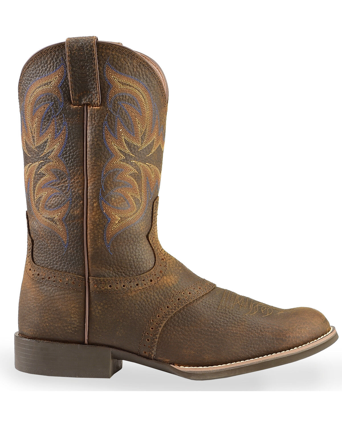 men's round toe western boots