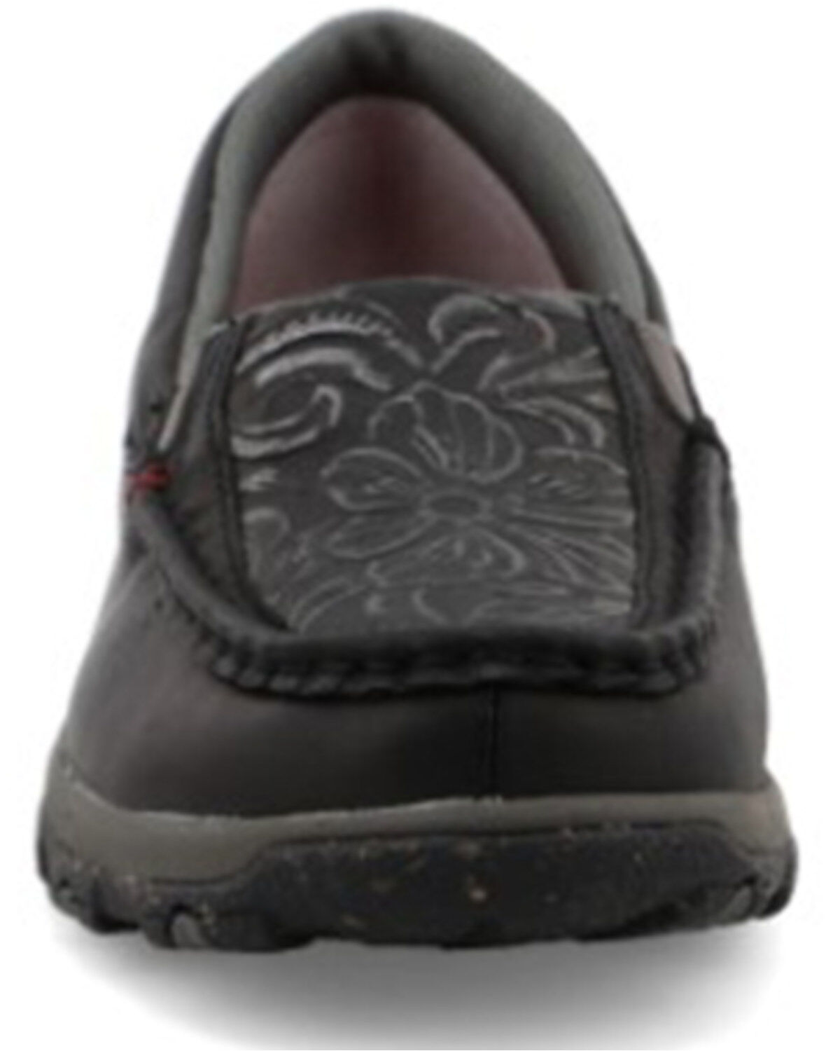 Image #4 - Twisted X Women's Slip-On Driving Mocs, Black, hi-res