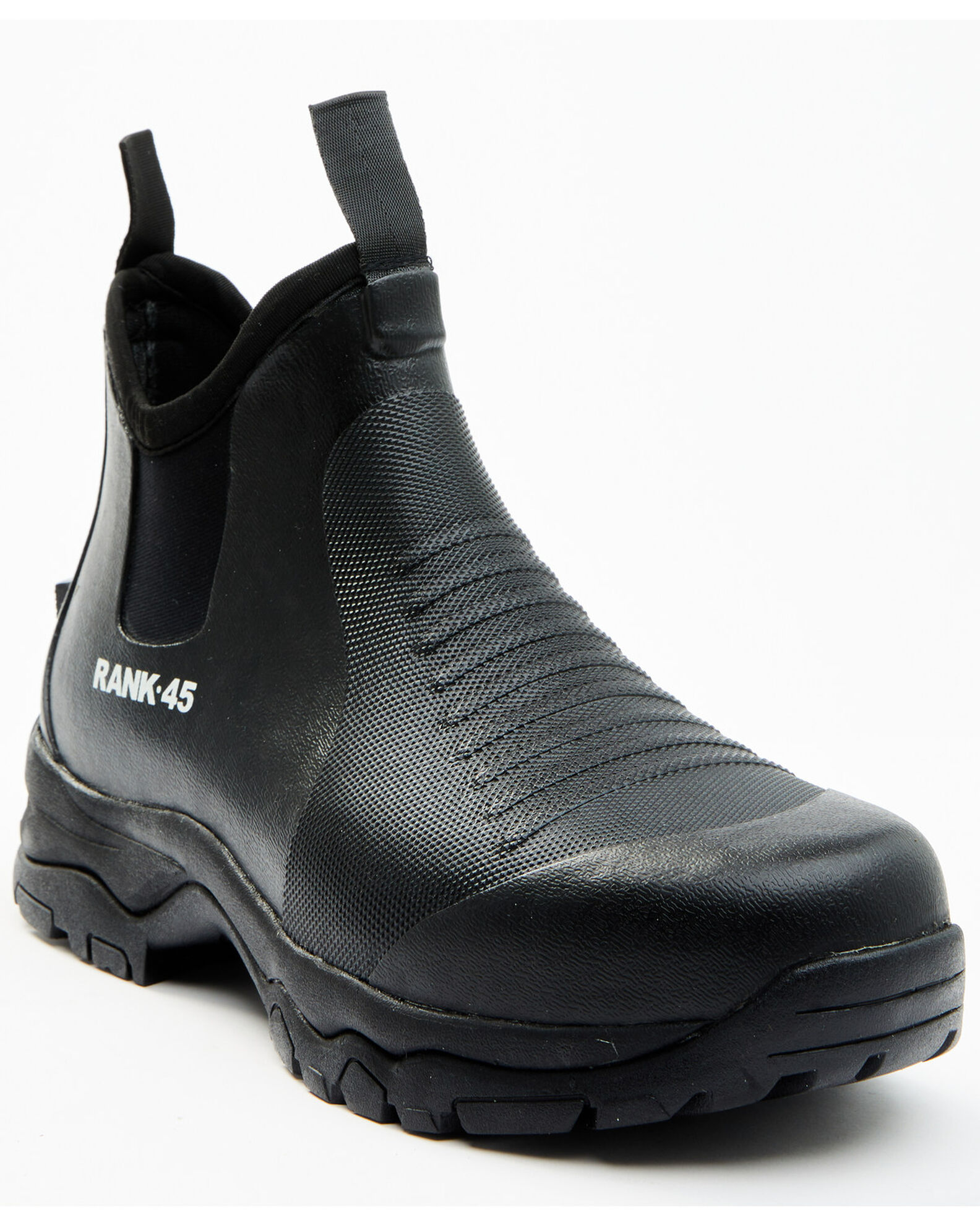 Black ankle boots round toe clearance
