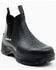 RANK 45 Men's 6.5" Rubber Ankle Boots - Round Toe, Black, hi-res