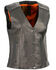 Milwaukee Leather Women's Phoenix Stud Embroidered Snap Front Vest, Black, hi-res