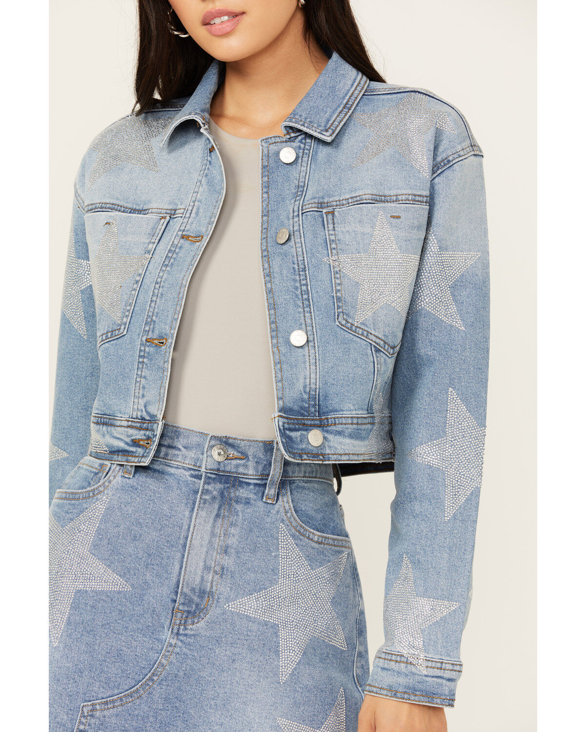 DENIM ZIP UP BLACK