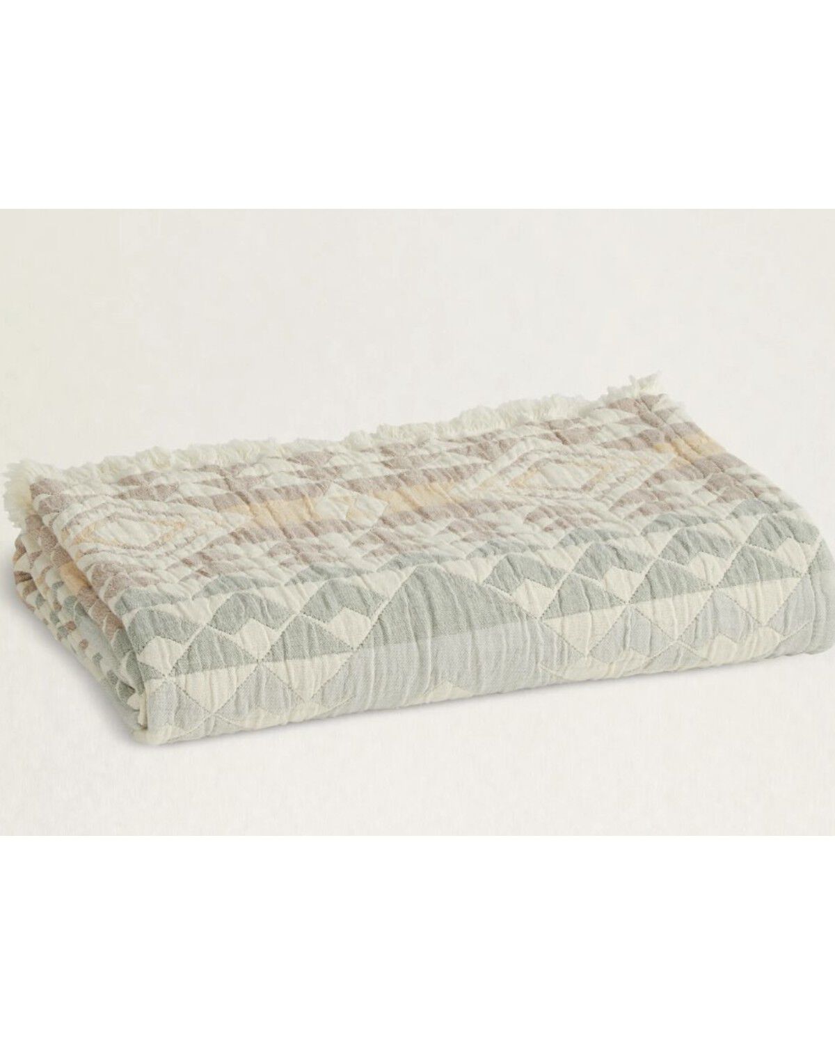 Image #3 - Pendleton Highland Peak Fringed Cotton Throw Blanket, Multi, hi-res