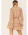 Image #3 - Miss Me Women's Ditsy Floral Long Sleeve Peasant Mini Dress, , hi-res