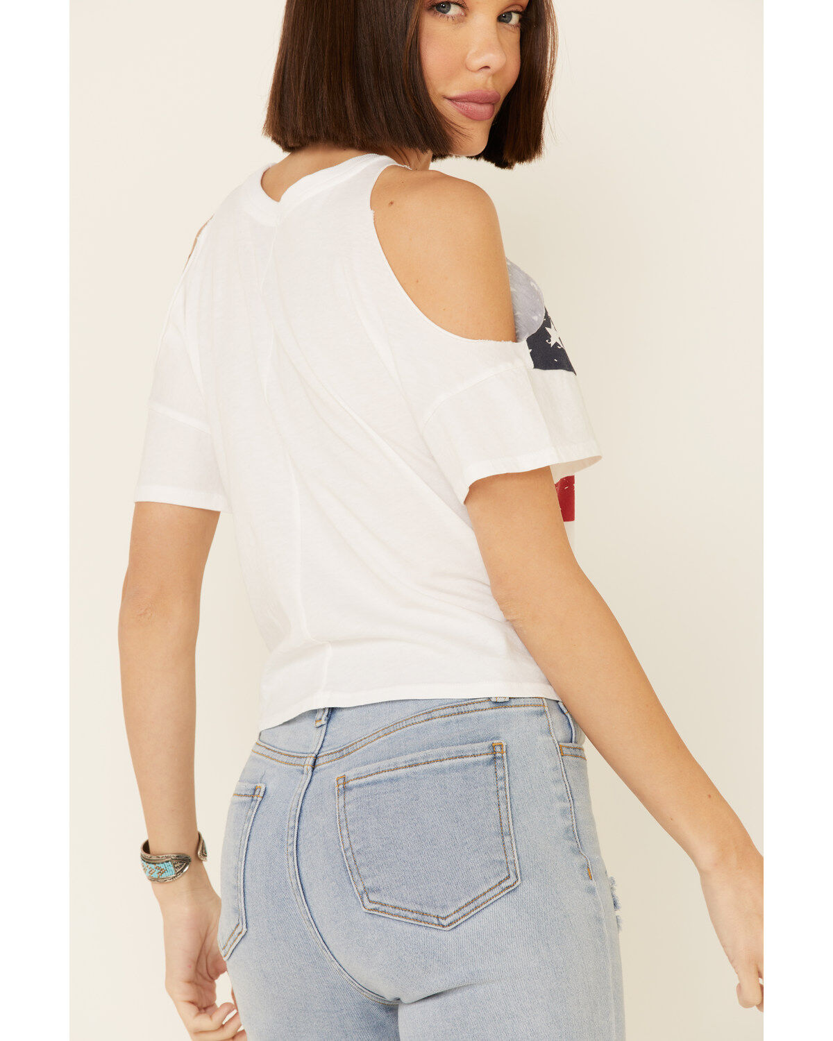 Image #4 - Shyanne Women's Flag Cold Shoulder Tie-Up Top  , , hi-res