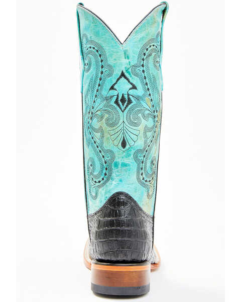 Image #5 - Ferrini Women's Caiman Tail Print Western Boots, Black, hi-res
