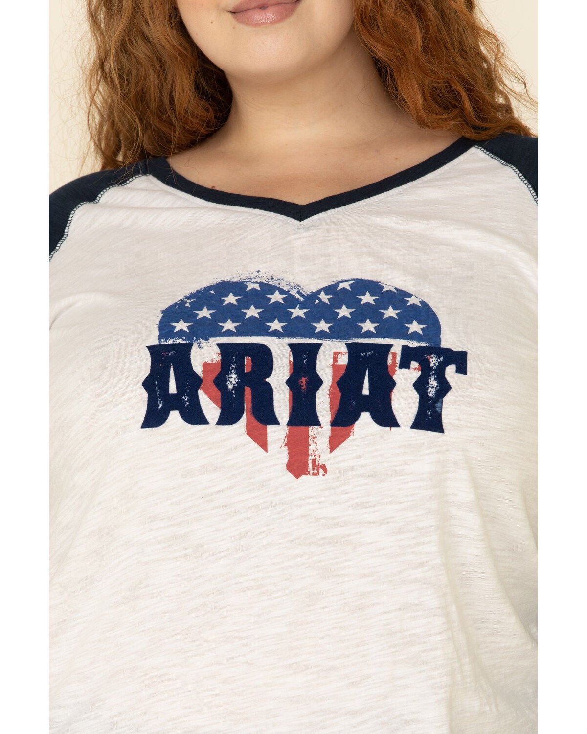 Image #3 - Ariat Women's American Love Tee - Plus, , hi-res