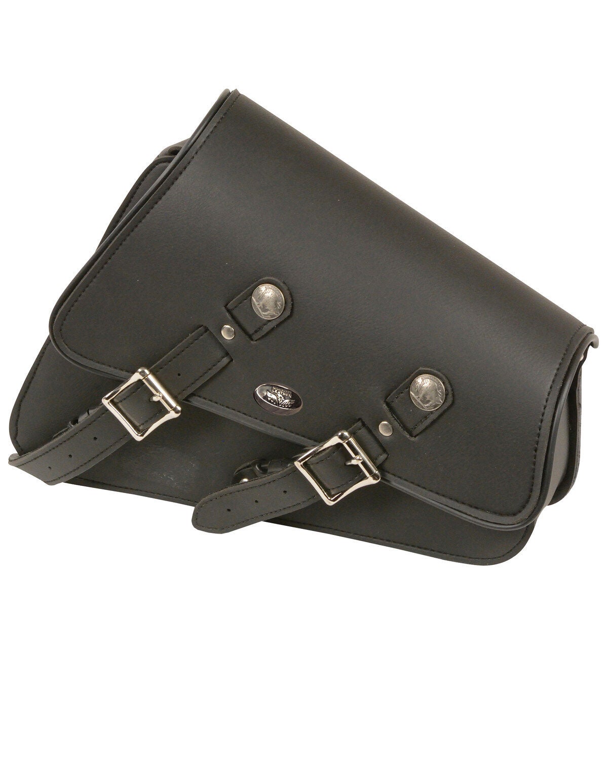 Milwaukee Leather Right Side Heavily Slanted Swing Arm Bag, Black, hi-res