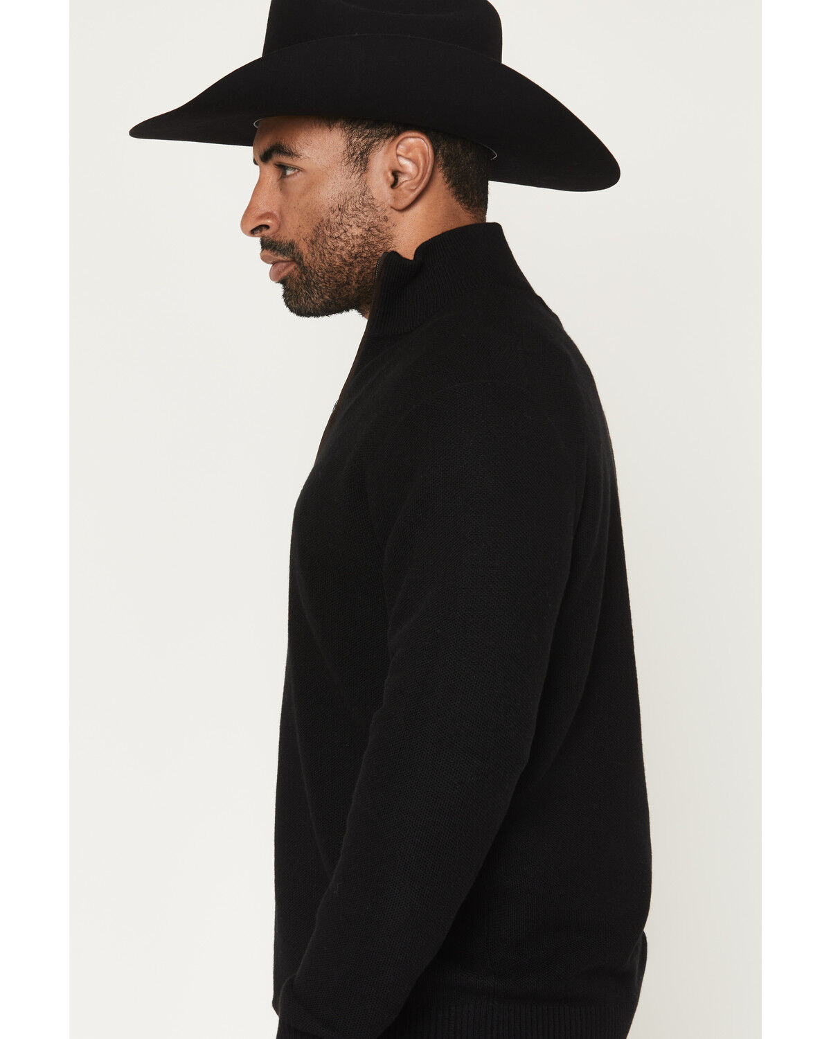 Image #2 - Cody James Black 1978® Men's Parker Solid 1/4 Zip Pullover Sweater, Black, hi-res
