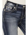 Image #4 - Miss Me Women's Dark Wash Mid Rise Flag Pocket Bootcut Stretch Denim Jeans, Dark Wash, hi-res