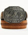 Image #1 - RANK 45® Men's Brooks Tooled Leather Buckle Belt, Brown, hi-res