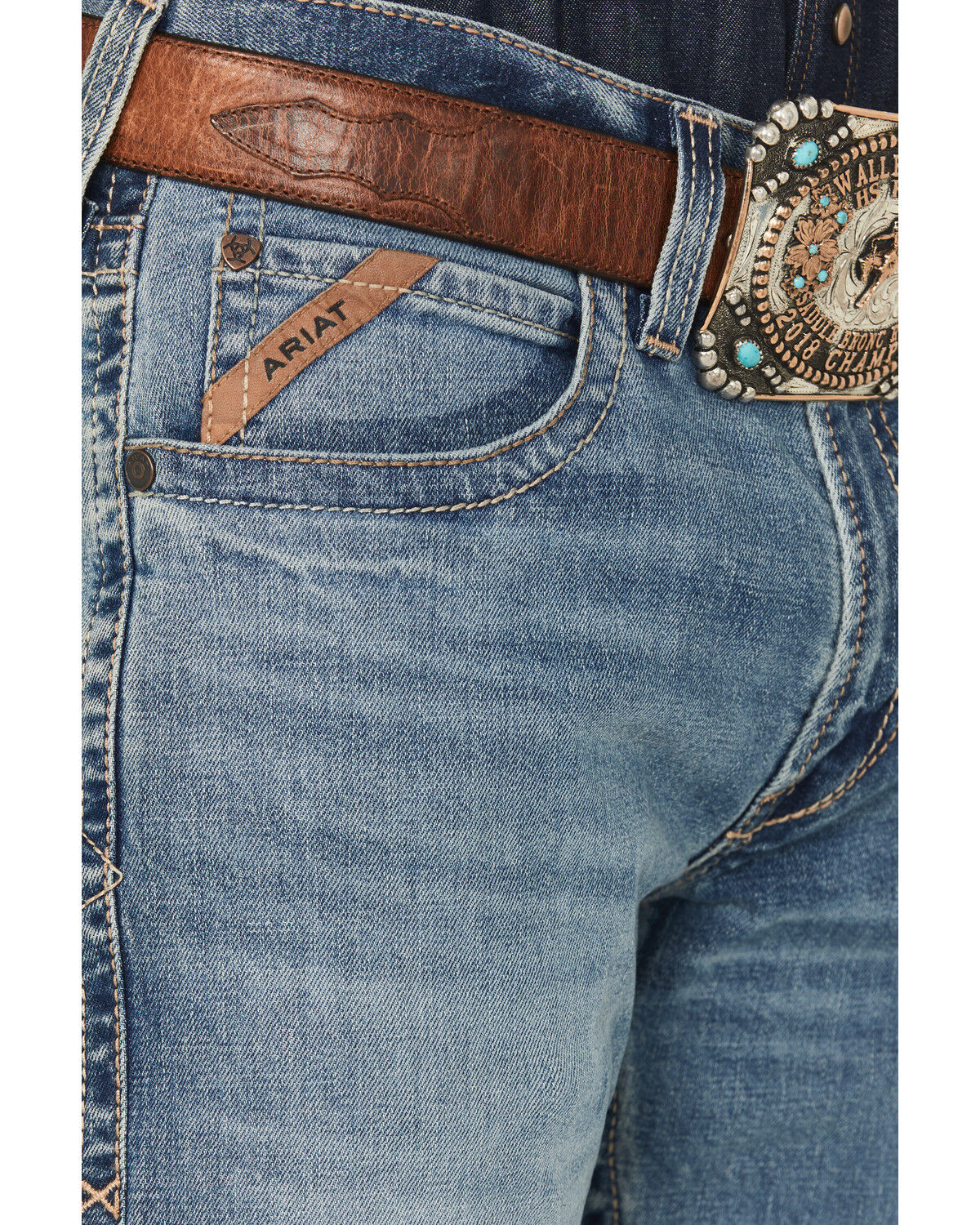 Product Name:  Ariat Men's M2 Logan Bennet Medium Wash Relaxed Bootcut Stretch Denim Jeans