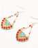 Image #2 - Shyanne Women's Fan Earrings, Gold, hi-res