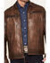 Image #3 - Scully Men's Leather Moto Jacket, Brown, hi-res