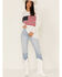 Show Me Your Mumu Women's Woodsy American Flag Knit Sweater, White, hi-res