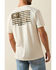 Image #1 - Ariat Men's Buckle Flag Patriot Short Sleeve Graphic T-Shirt, Light Grey, hi-res