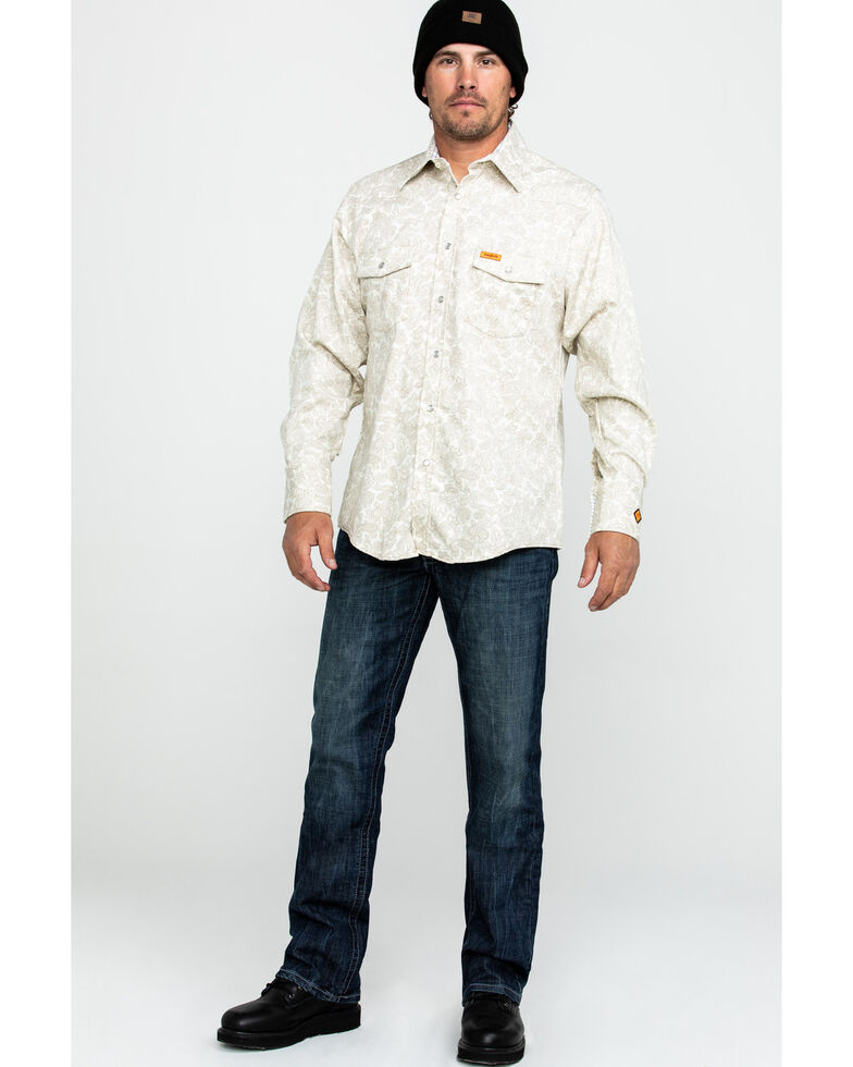 Wrangler 20x Men S Fr Paisley Print Long Sleeve Work Shirt Boot Barn