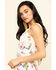 Image #5 - Miss Me Women's Floral Cutout Halter Mini Dress, Ivory, hi-res