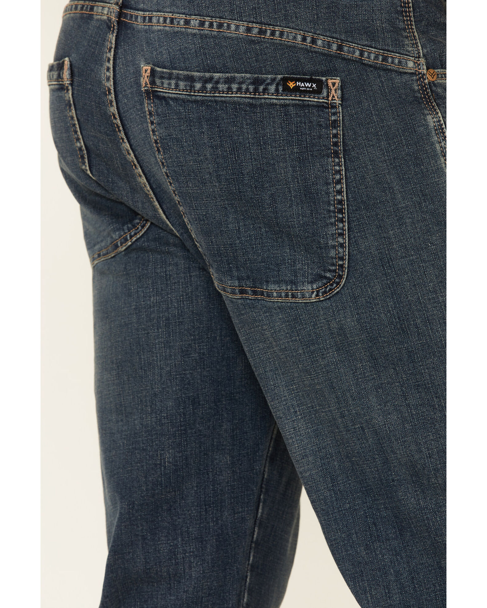 Hawx Men s Medium Wash Stretch Straight Work Jeans Boot Barn