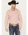 Cinch Men's Geo Print Button-Down Long Sleeve Western Shirt, Orange, hi-res