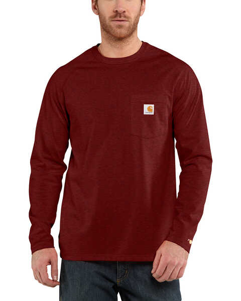 Image #2 - Carhartt Men's Solid Force Long Sleeve Work Shirt, , hi-res
