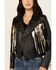 Image #3 - Idyllwind Women's Sparks Studded Thunderbird Fringe Leather Jacket , Black, hi-res