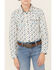 Image #2 - Cody James Boys' Geo Print Long Sleeve Snap Western Shirt, Ivory, hi-res
