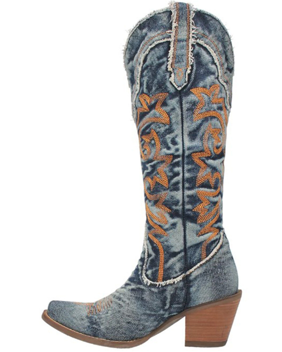 Image #3 - Dingo Women's Texas Tornado Western Boots - Round Toe, Blue, hi-res