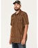 Moonshine Spirit Men's Paniolo Striped Print Long Sleeve Snap Western Shirt , Brown, hi-res
