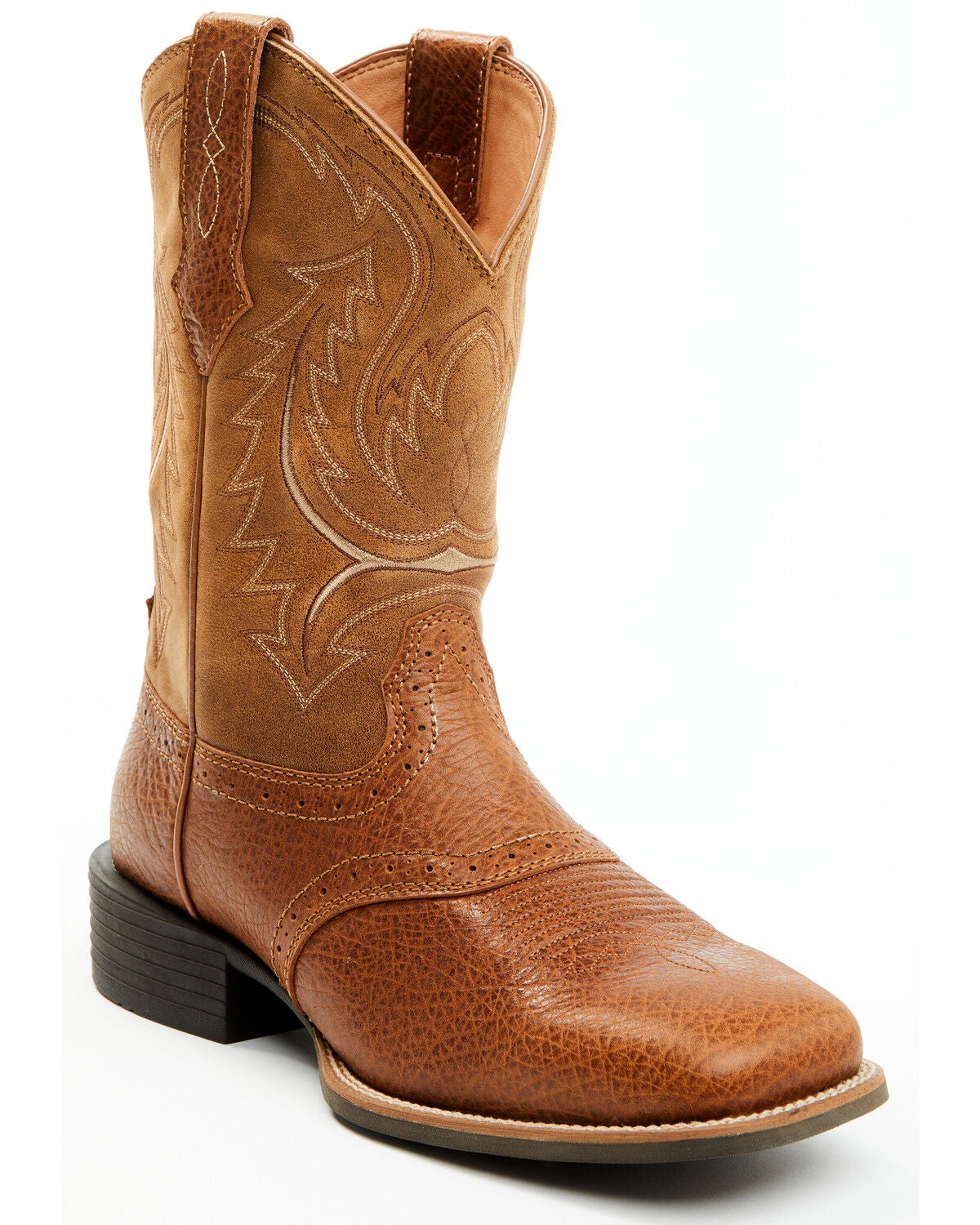 Cody James Men's Force Performance Western Boots - Broad Square Toe, Brown, hi-res