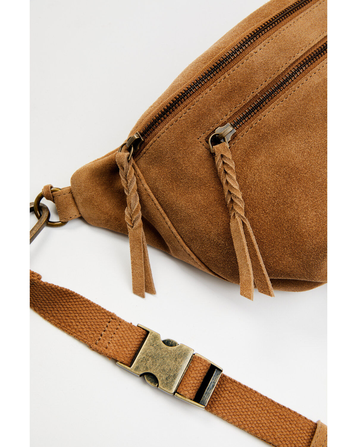 Image #3 - Shyanne Women's Suede Crossbody Bag, Brown, hi-res